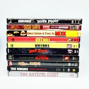 Quentin Tarantino DVD Lot Of 10 Movies 2 NEW Pulp Fiction True Romance Kill Bill